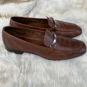 prada men's loafers brown